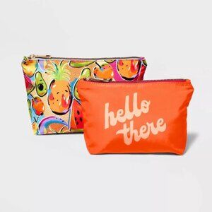 NWT Tabitha Brown 2pk Zipper Polyester Pouches